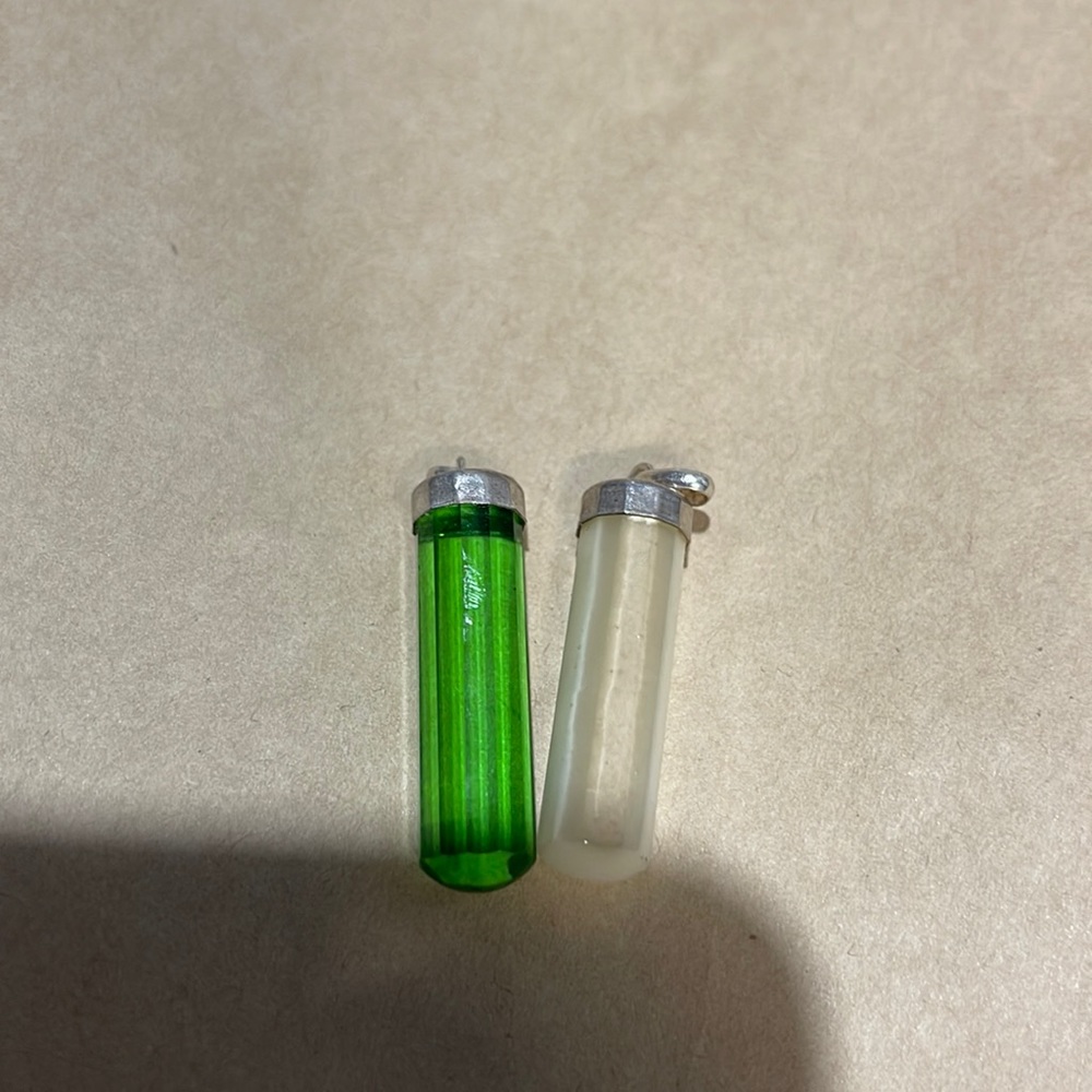 Sterling silver pendants cylinder Pointe Natural Stone